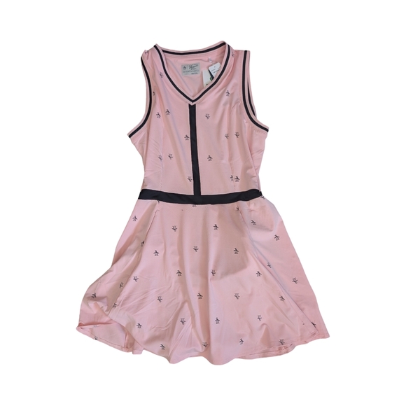 NWT Original Penguin Logo Tennis Dress Pink Sleeveless Athletic Size M - Picture 6 of 16